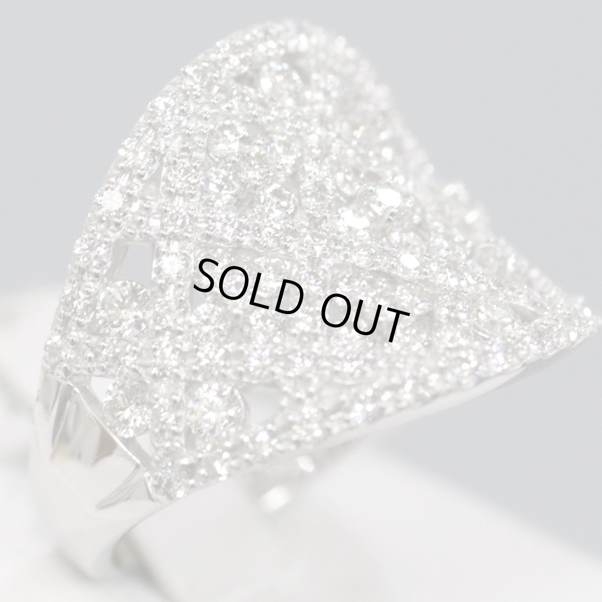 画像3: Pt900ダイヤモンドリング ハート&キューピッド D1.50 9.6g #12 鑑別書 (3)