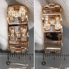 画像7: K18PGダイヤモンドリング Hモチーフ D0.50 6.7g #13.5 ピンクゴールド (7)