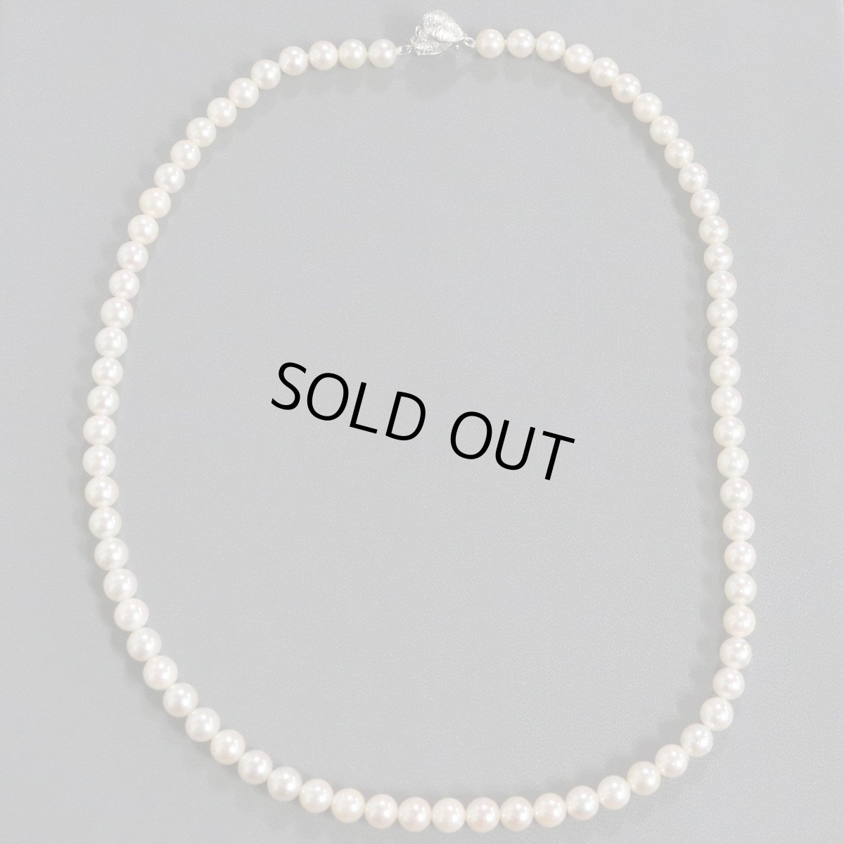 画像2: パールネックレス シルバー金具 6.6-6.9mm 鑑別カード アジャスター付き (2)