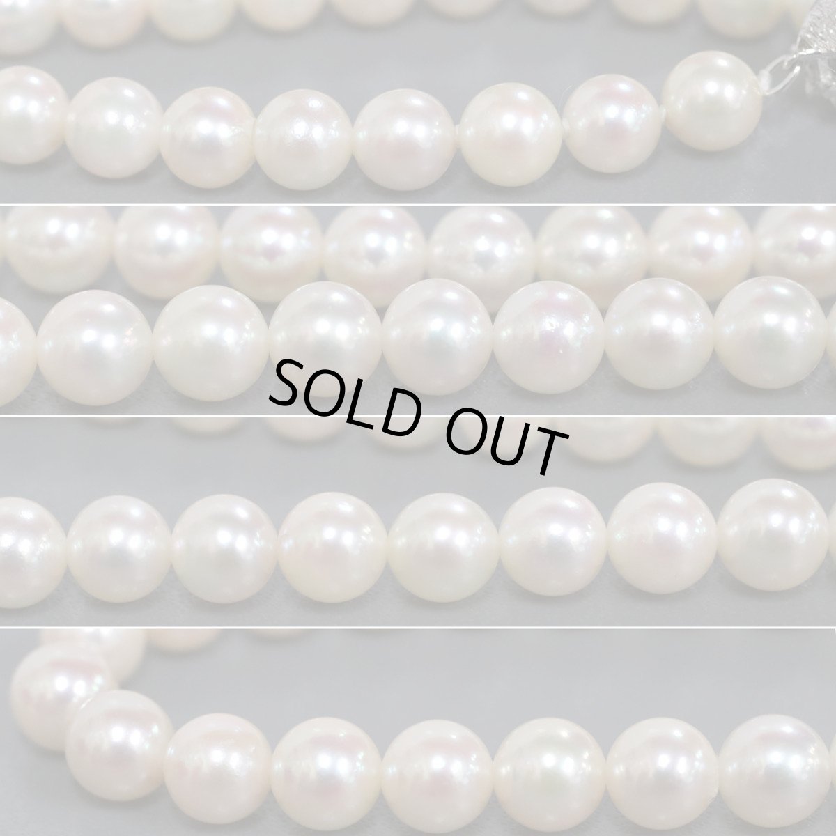 画像5: パールネックレス シルバー金具 6.6-6.9mm 鑑別カード アジャスター付き (5)