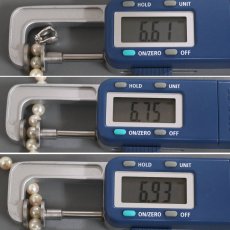 画像7: パールネックレス シルバー金具 6.6-6.9mm 鑑別カード (7)