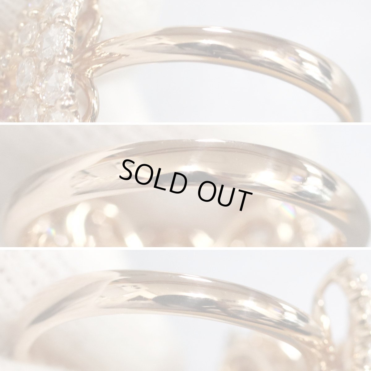 画像6: K18PGダイヤモンド非加熱ピンクサファイアリング リボンモチーフ D0.80 PS1.14 5.6g #12 GIA鑑別書 (6)