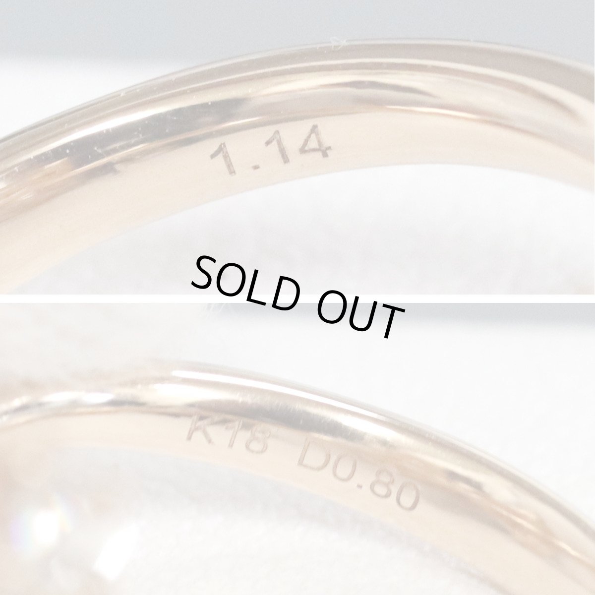 画像7: K18PGダイヤモンド非加熱ピンクサファイアリング リボンモチーフ D0.80 PS1.14 5.6g #12 GIA鑑別書 (7)