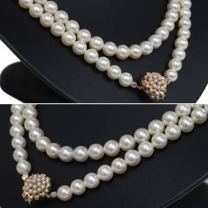 画像3: ロングパールネックレス K14金具 8.5-9.0mm 106cm (3)