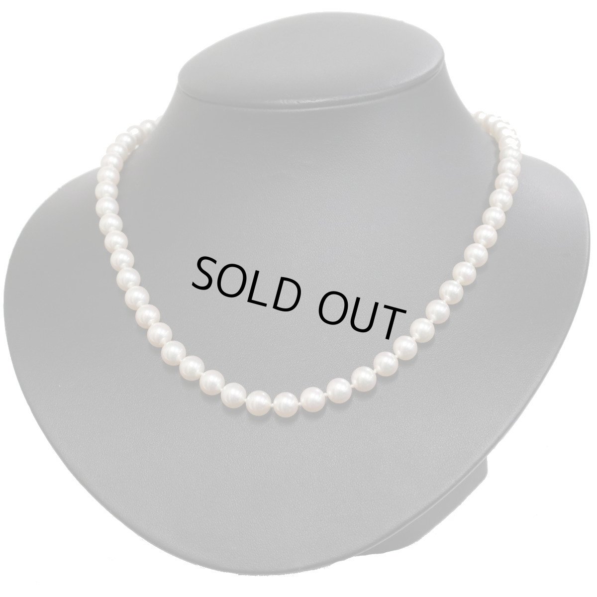 画像1: パールネックレス K14WG金具 7.0-7.5mm (1)