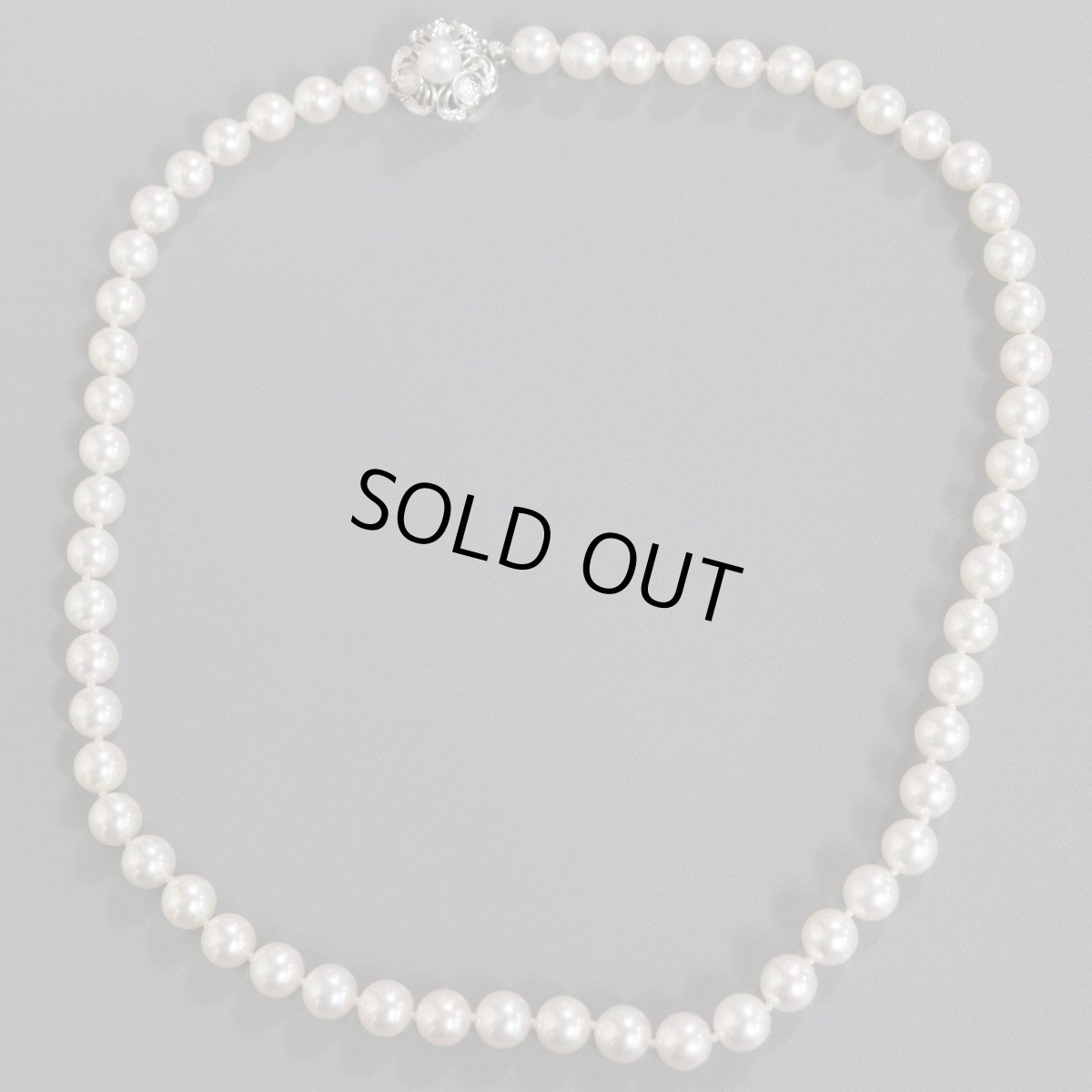 画像2: パールネックレス K14WG金具 7.0-7.5mm (2)