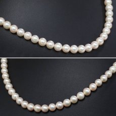 画像3: パールネックレスイヤリングセット シルバー金具 7.1-7.4mm (3)
