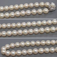 画像5: パールネックレスイヤリングセット シルバー金具 7.1-7.4mm (5)