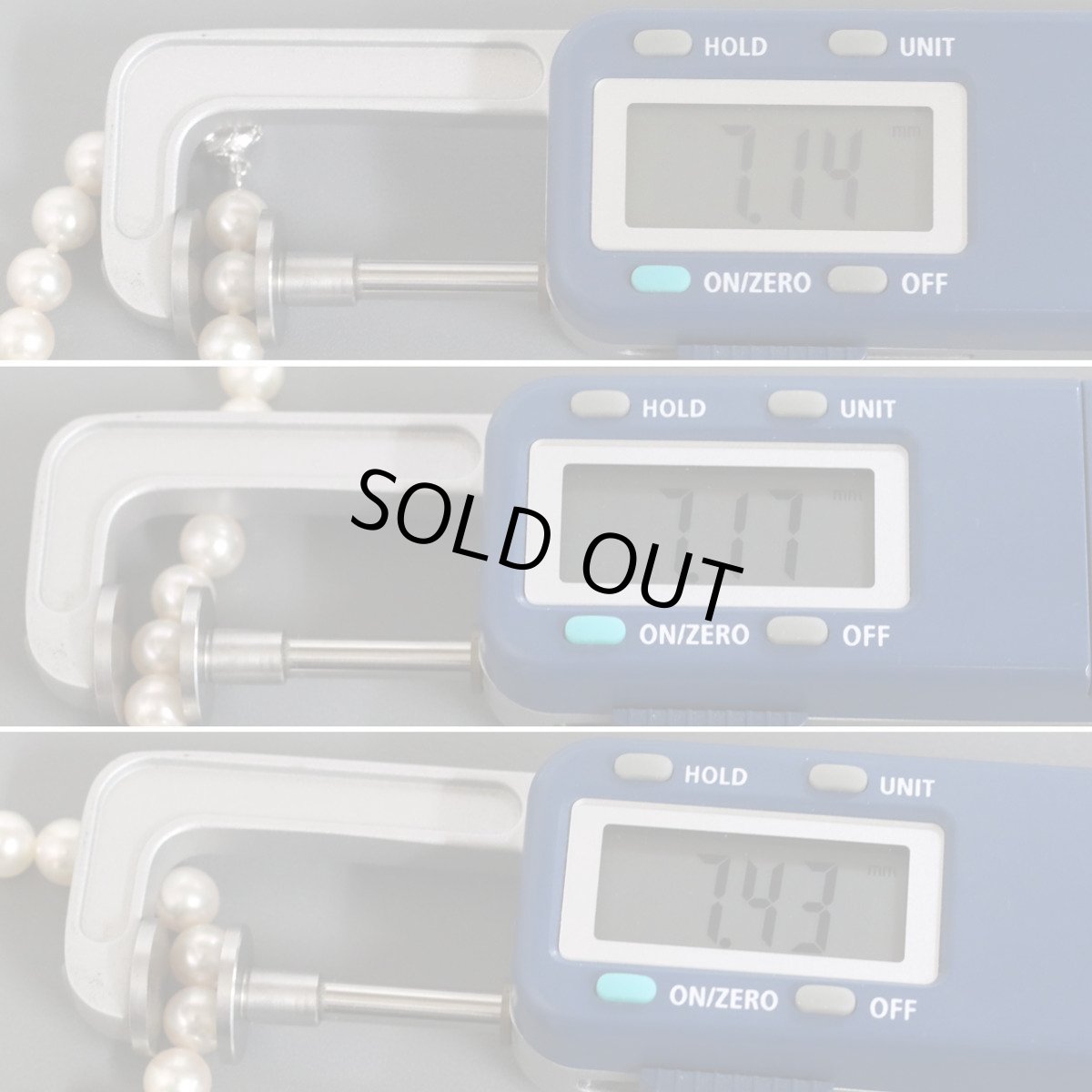 画像6: パールネックレスイヤリングセット シルバー金具 7.1-7.4mm (6)