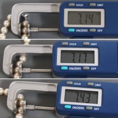 画像6: パールネックレスイヤリングセット シルバー金具 7.1-7.4mm (6)