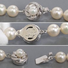 画像7: パールネックレスイヤリングセット シルバー金具 7.1-7.4mm (7)
