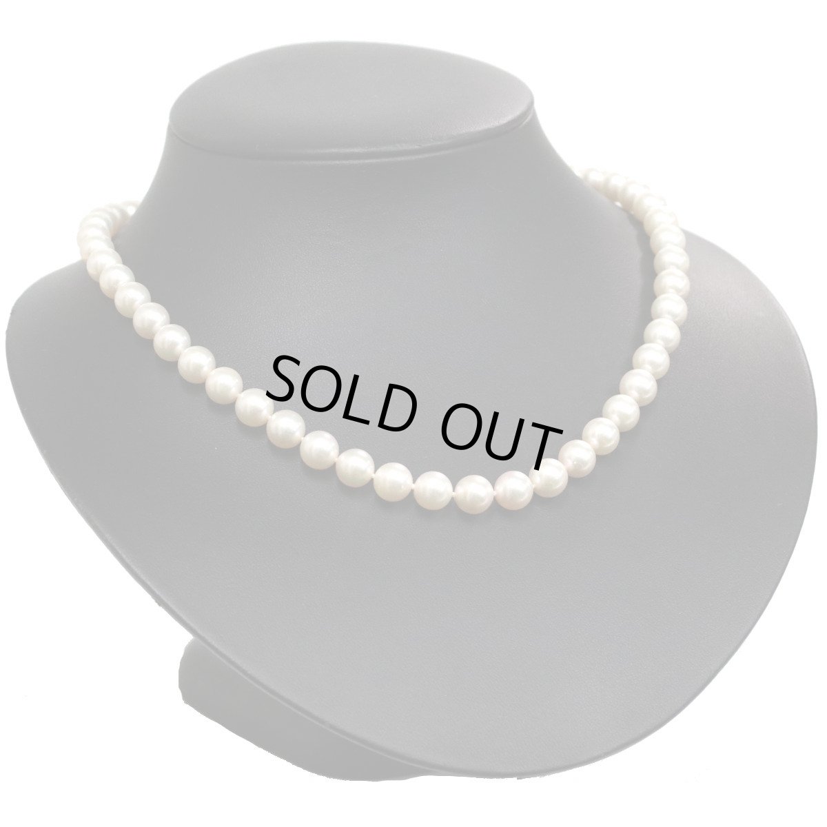 画像1: パールネックレス シルバー金具 8.0-8.5mm (1)