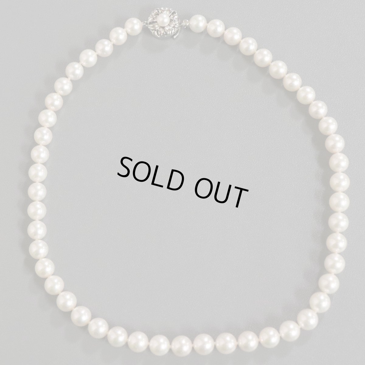 画像2: パールネックレス シルバー金具 8.0-8.5mm (2)