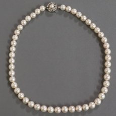 画像2: パールネックレス シルバー金具 8.0-8.5mm (2)