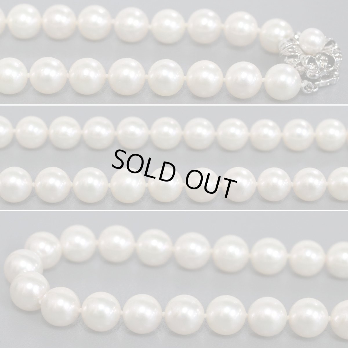 画像5: パールネックレス シルバー金具 8.0-8.5mm (5)