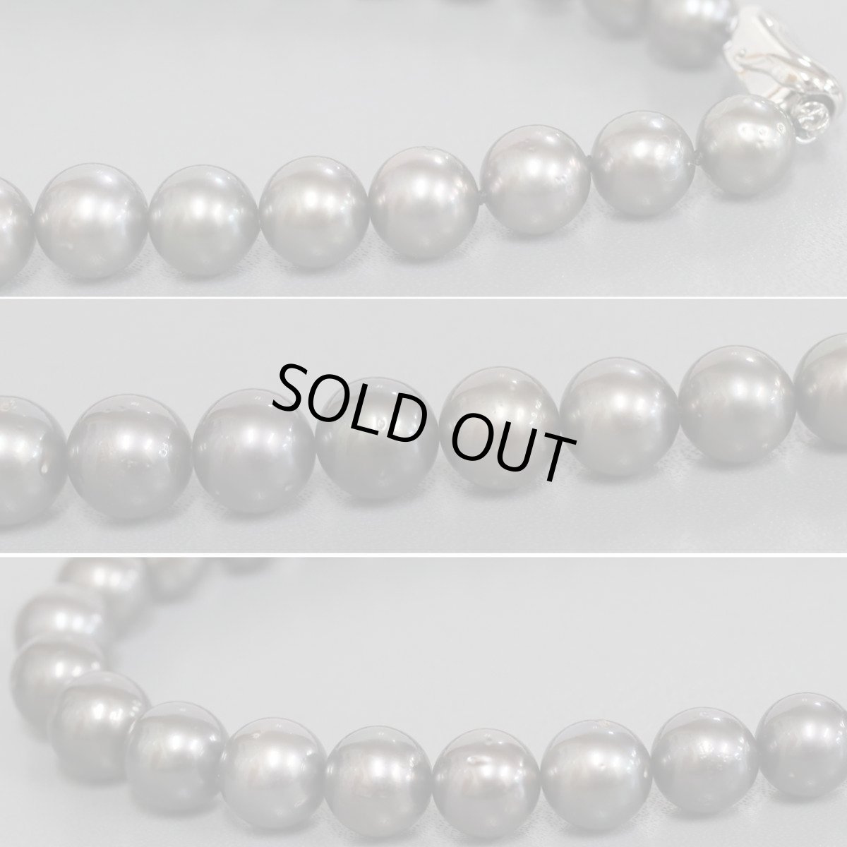 画像6: ブラックパールネックレス シルバー金具 8.5-12.0mm 41cm 鑑別書 (6)