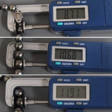 画像9: ブラックパールネックレス シルバー金具 8.5-12.0mm 41cm 鑑別書 (9)