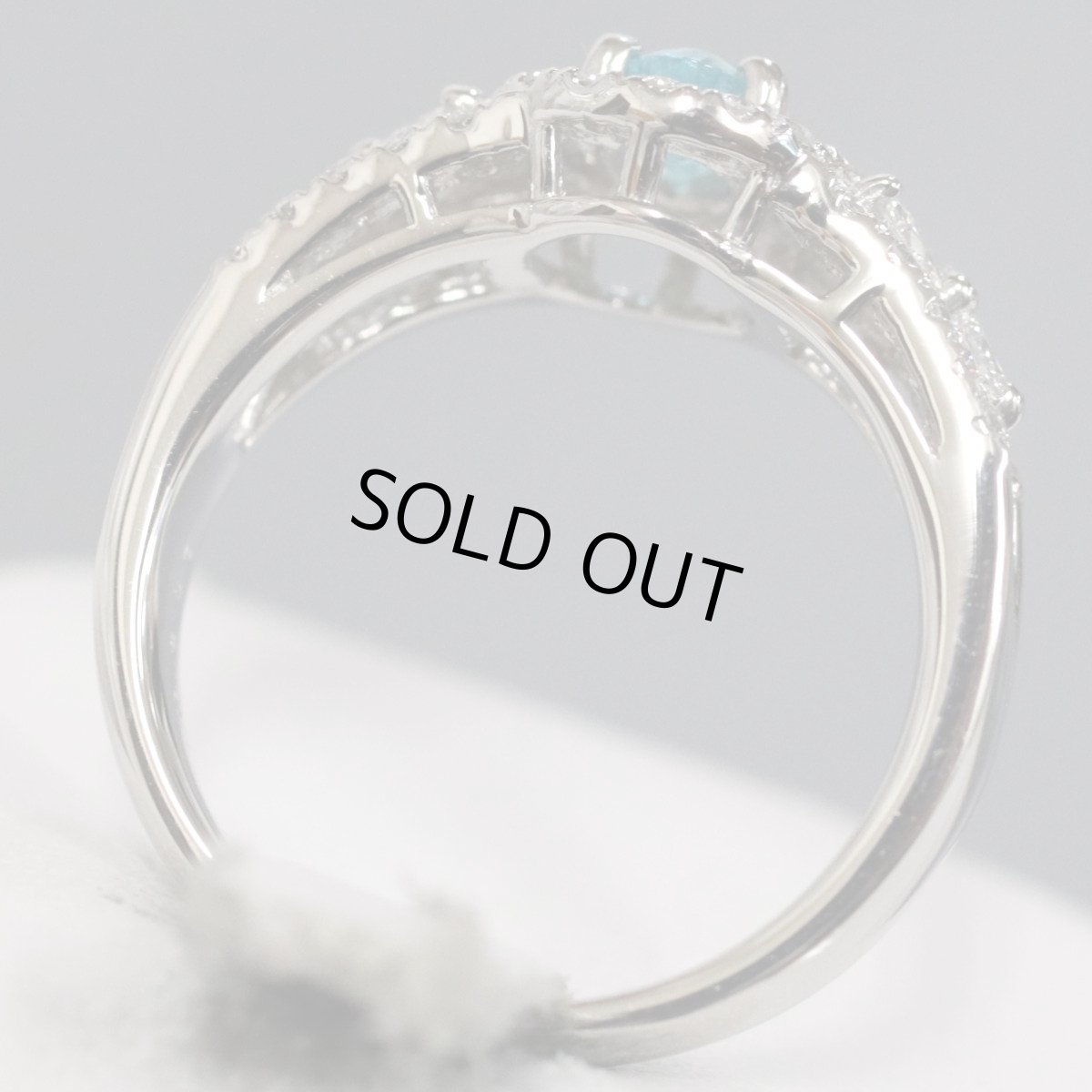 画像5: Pt900パライバトルマリンダイヤモンドリング T0.397 D0.26 6.6g #9.5 鑑別書 (5)