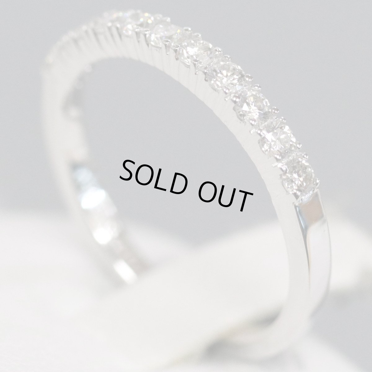 画像2: ヴァンドーム青山 K18WGダイヤモンドリング D0.29 1.8g #9 内外箱 (2)