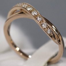 画像1: ヨンドシー K18PGダイヤモンドリング 9PD 2.7g #10 (1)