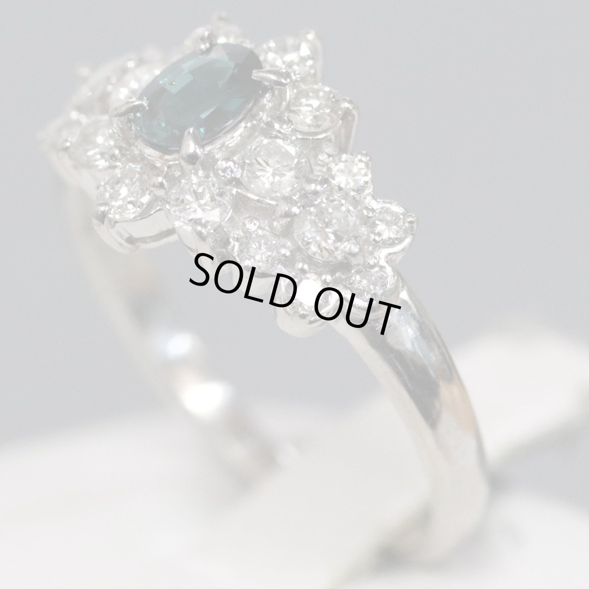 画像3: Pt900アレキサンドライトダイヤモンドリング A0.26 D0.52 4.3g #11 鑑別書 (3)