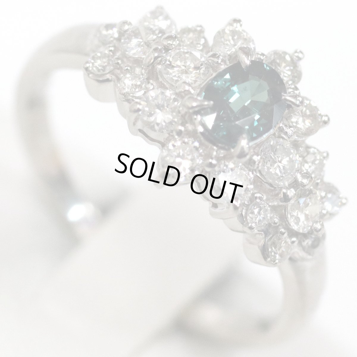 画像4: Pt900アレキサンドライトダイヤモンドリング A0.26 D0.52 4.3g #11 鑑別書 (4)