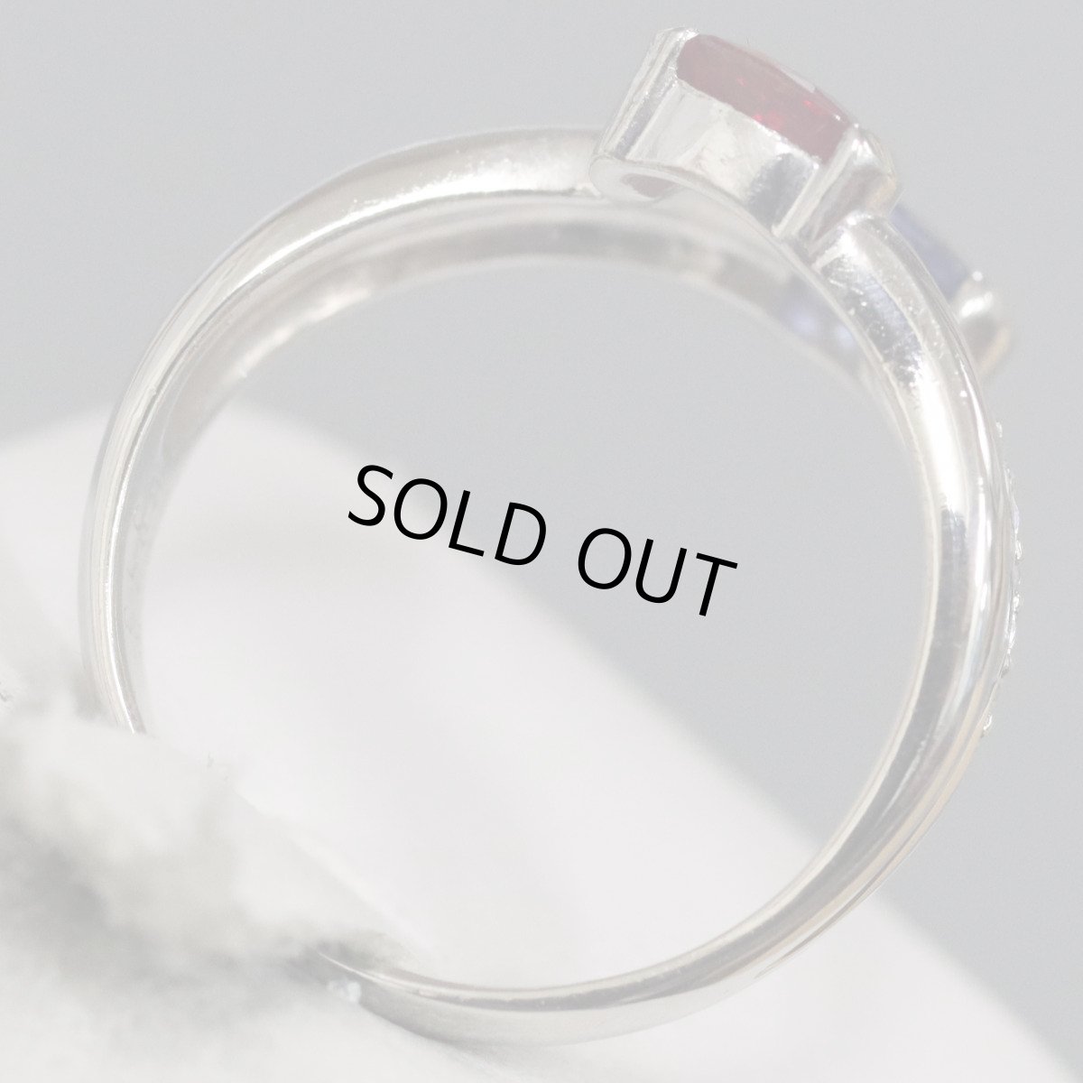 画像5: Pt900ルビーサファイアダイヤモンドリング R0.62 S0.55 D0.13 5.9g #13 (5)