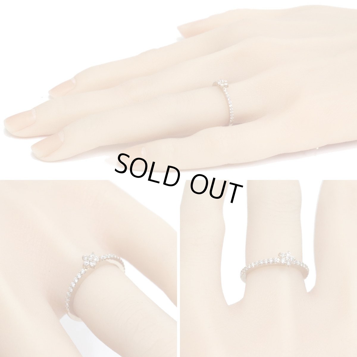 画像10: K18PGダイヤモンドリング D0.30 2.2g #9.5 (10)