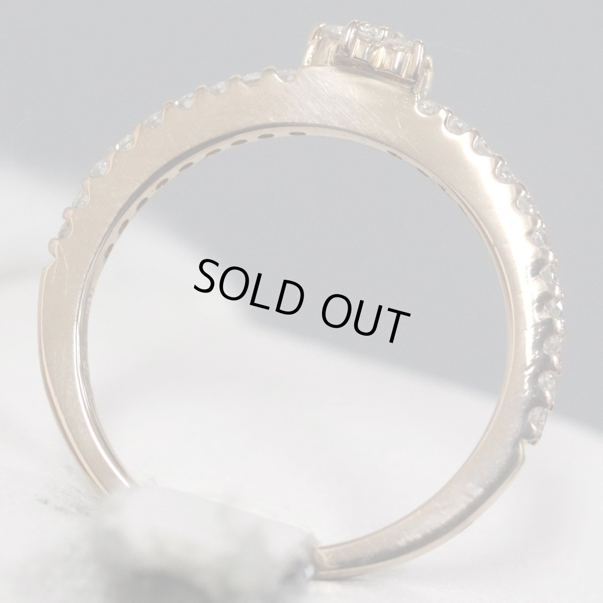 画像5: K18PGダイヤモンドリング D0.30 2.2g #9.5 (5)