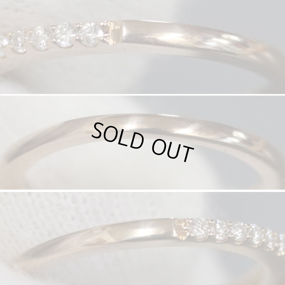 画像6: K18PGダイヤモンドリング D0.30 2.2g #9.5 (6)