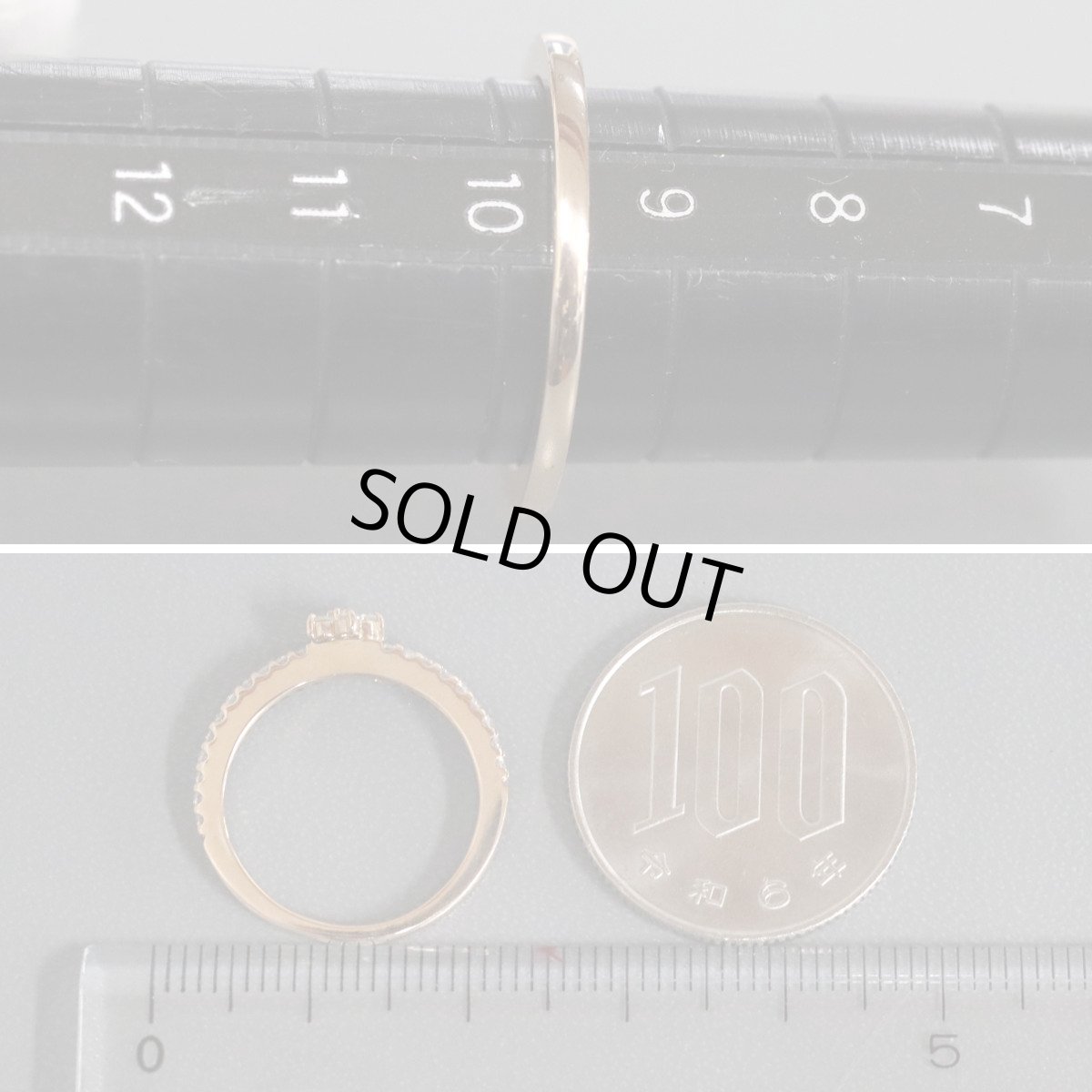 画像8: K18PGダイヤモンドリング D0.30 2.2g #9.5 (8)