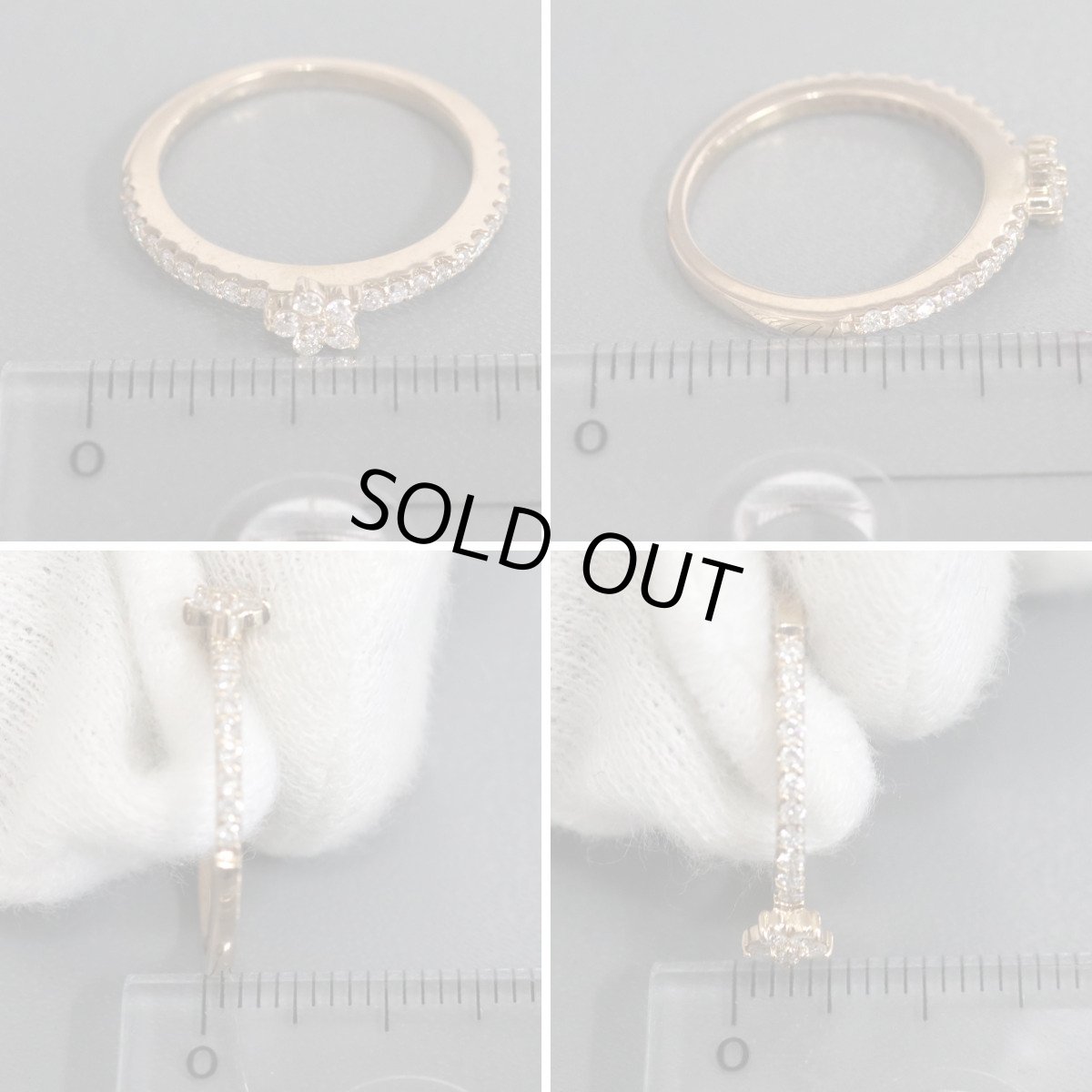 画像9: K18PGダイヤモンドリング D0.30 2.2g #9.5 (9)