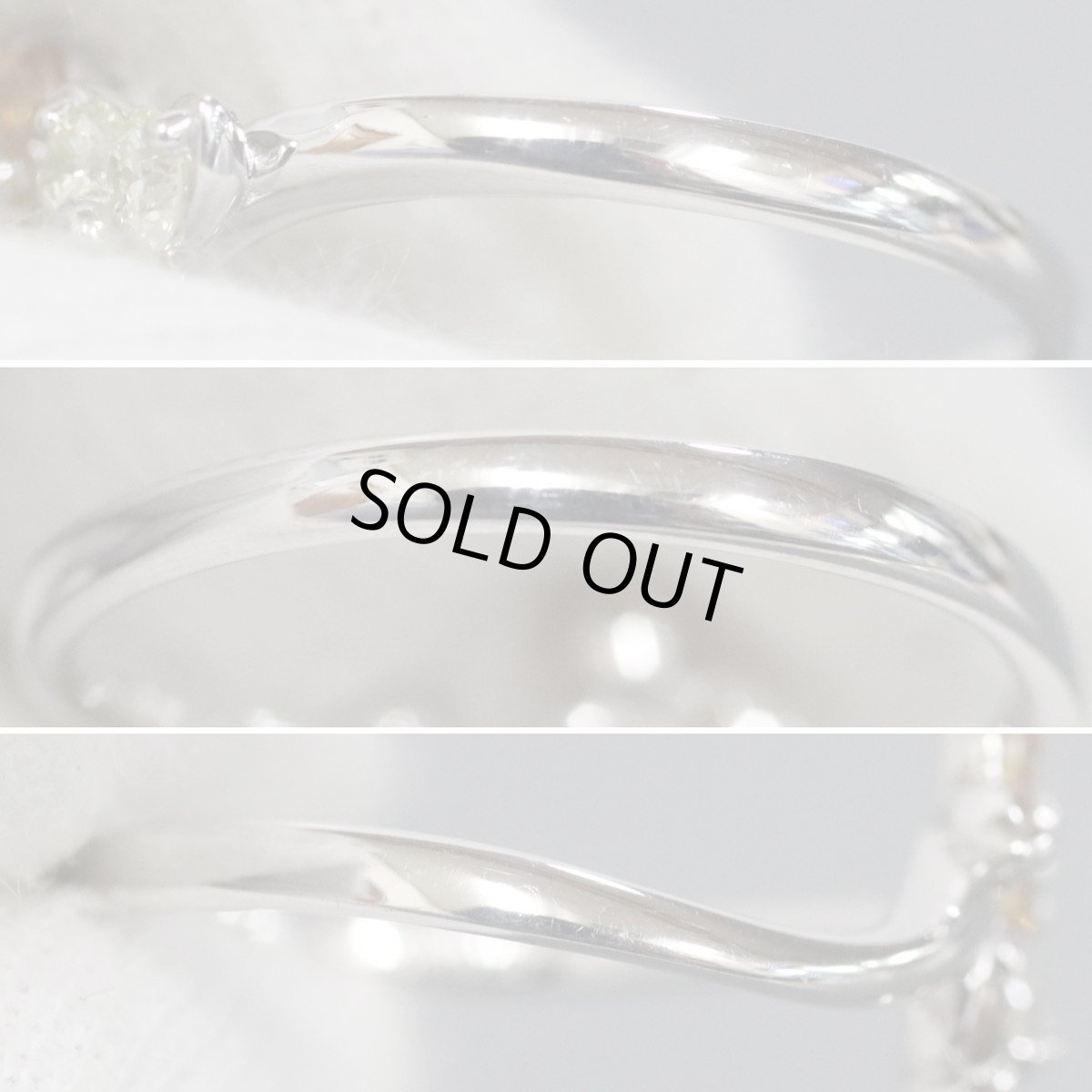 画像5: K18WGマルチカラーダイヤモンドリング D0.55 2.7g #11 鑑別書 ホワイトゴールド (5)