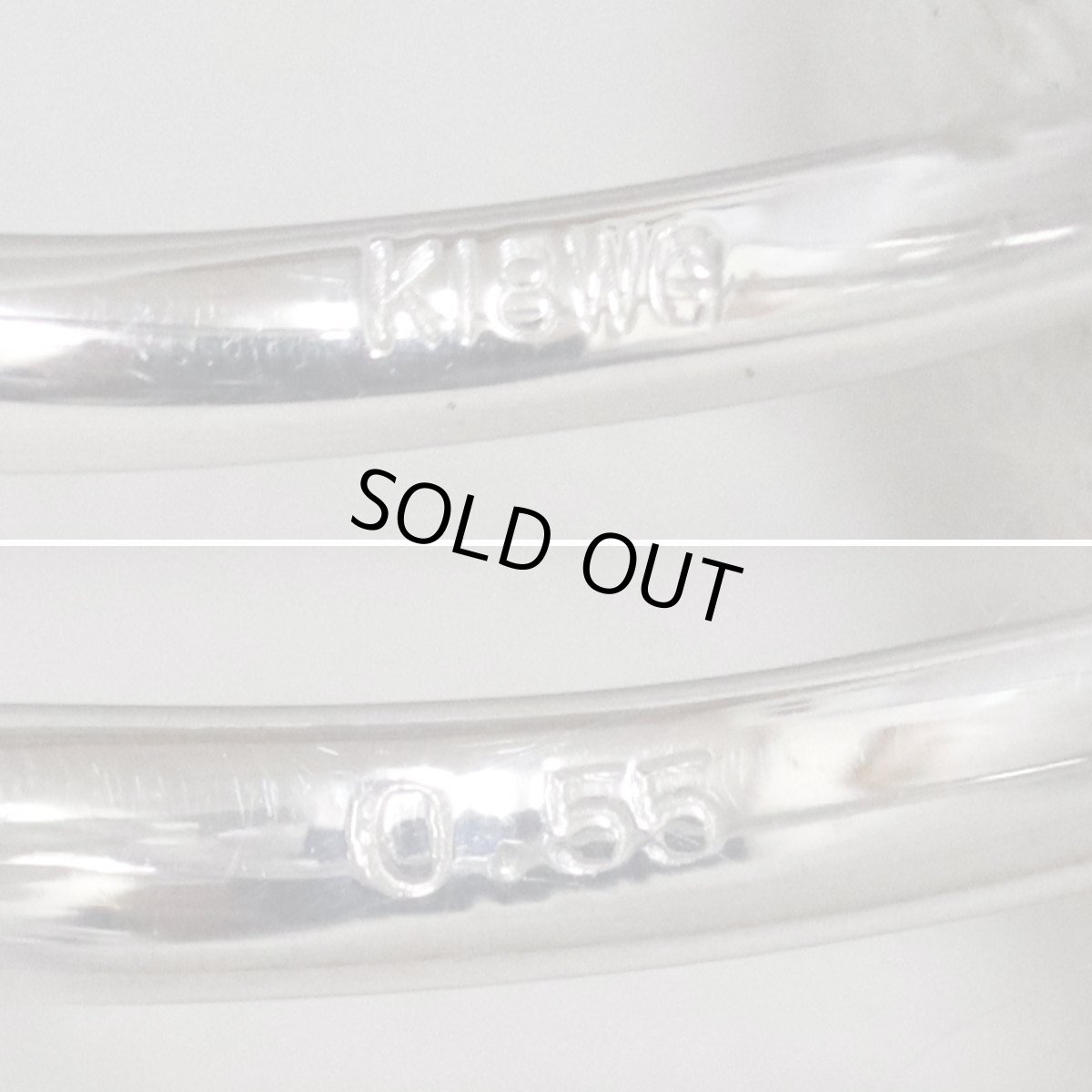 画像6: K18WGマルチカラーダイヤモンドリング D0.55 2.7g #11 鑑別書 ホワイトゴールド (6)