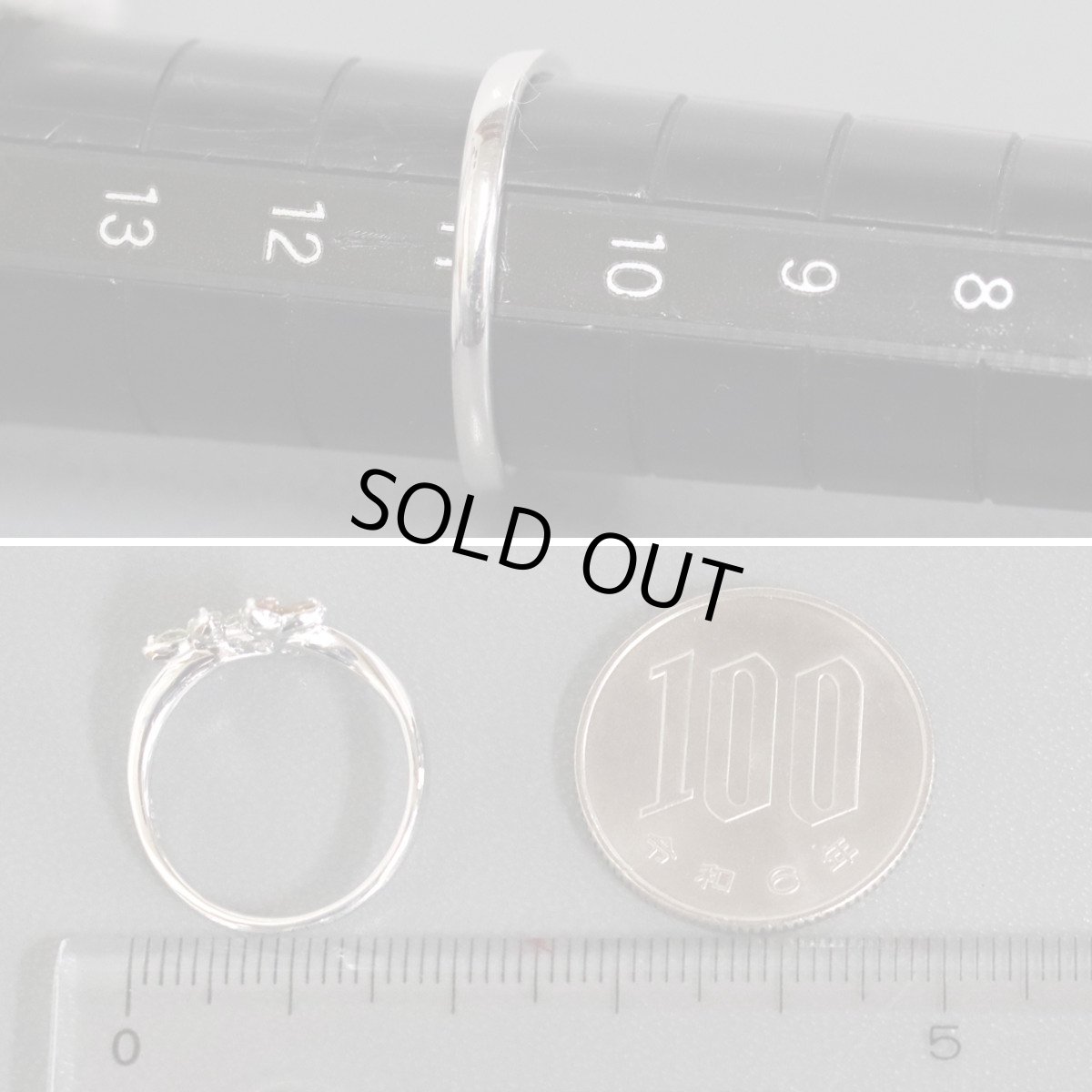 画像7: K18WGマルチカラーダイヤモンドリング D0.55 2.7g #11 鑑別書 ホワイトゴールド (7)