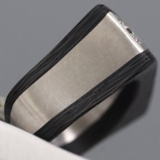 画像3: 750/カーボンダイヤモンドリング 13.2g #15.5 (3)