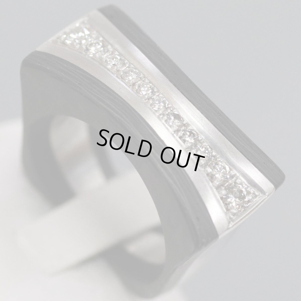 画像4: 750/カーボンダイヤモンドリング 13.2g #15.5 (4)