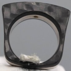 画像5: 750/カーボンダイヤモンドリング 13.2g #15.5 (5)