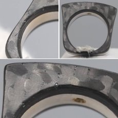 画像6: 750/カーボンダイヤモンドリング 13.2g #15.5 (6)