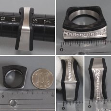 画像9: 750/カーボンダイヤモンドリング 13.2g #15.5 (9)