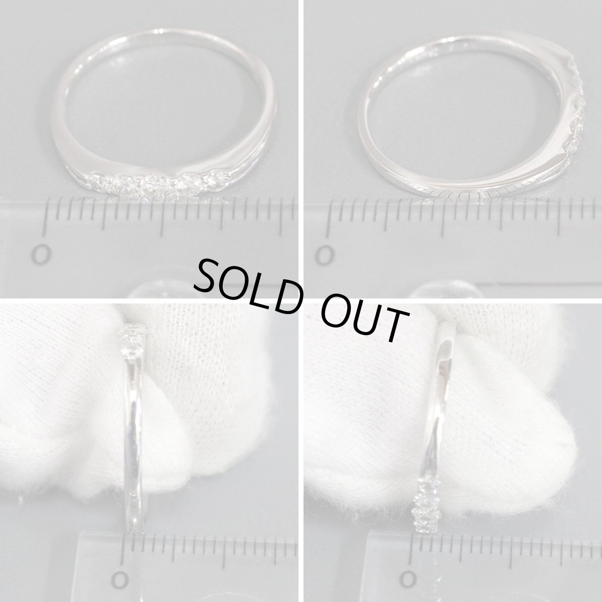 画像9: K18WGダイヤモンドリング 5PD 2.6g #14 (9)