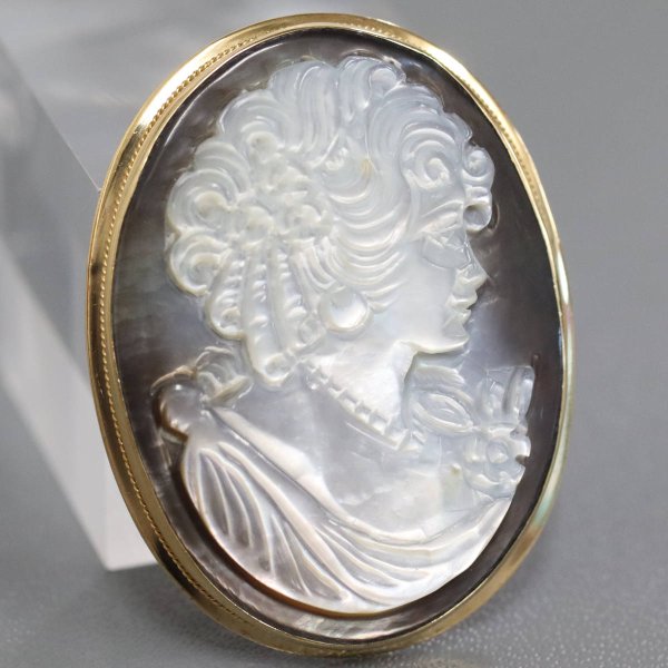 天然シェルカメオ　ブローチ　ペンダントトップ シェルカメオ ブローチ（ペンダントトップ兼用） ｜ BX01000