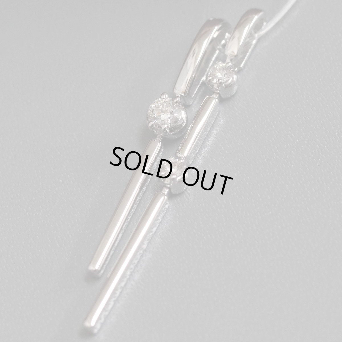 画像1: タサキ K18WGダイヤモンドペンダントトップ D0.37 4.8g (1)