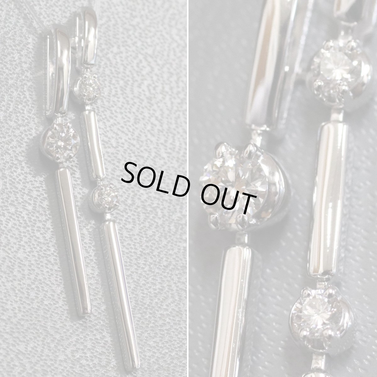 画像2: タサキ K18WGダイヤモンドペンダントトップ D0.37 4.8g (2)