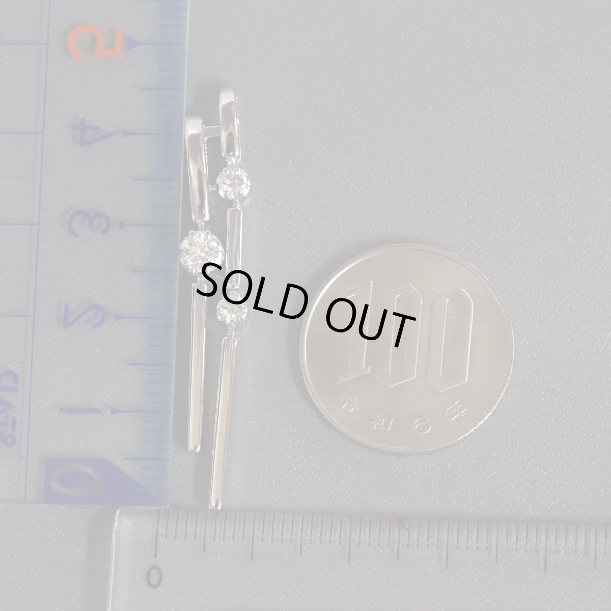 画像9: タサキ K18WGダイヤモンドペンダントトップ D0.37 4.8g (9)