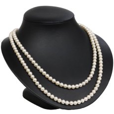 画像1: 2連パールネックレス K18金具 6mm 50cm (1)