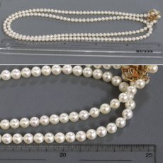 画像10: 2連パールネックレス K18金具 6mm 50cm (10)