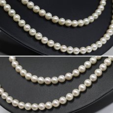 画像2: 2連パールネックレス K18金具 6mm 50cm (2)