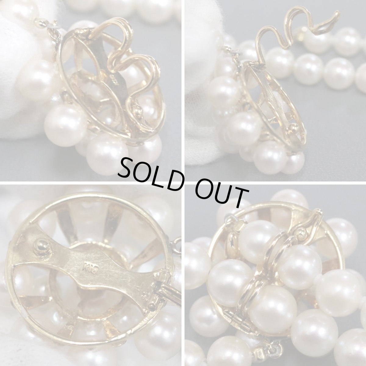 画像7: 2連パールネックレス K18金具 6mm 50cm (7)