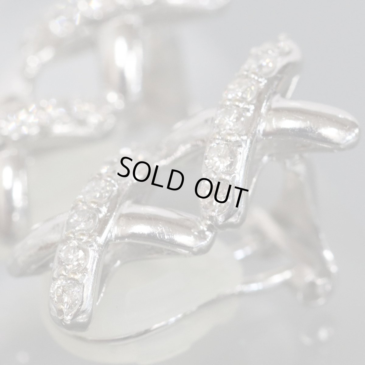 画像2: K14WG/K18WGダイヤモンドイヤリング D0.18×2 2.9g (2)